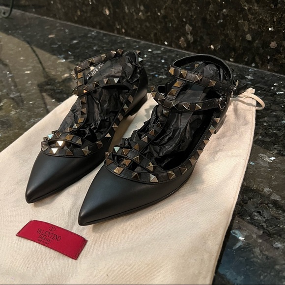 VALENTINO ballerina rockstud leather - Picture 3 of 7